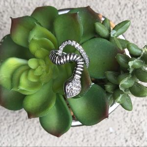 Snake rhinestone women’s men’s unisex ring